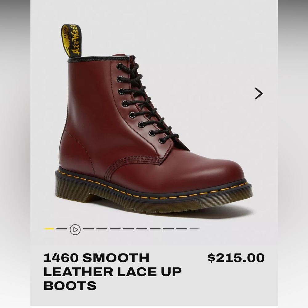 Dr. Martens 1460 SMOOTH LEATHER LACE UP BOOTS